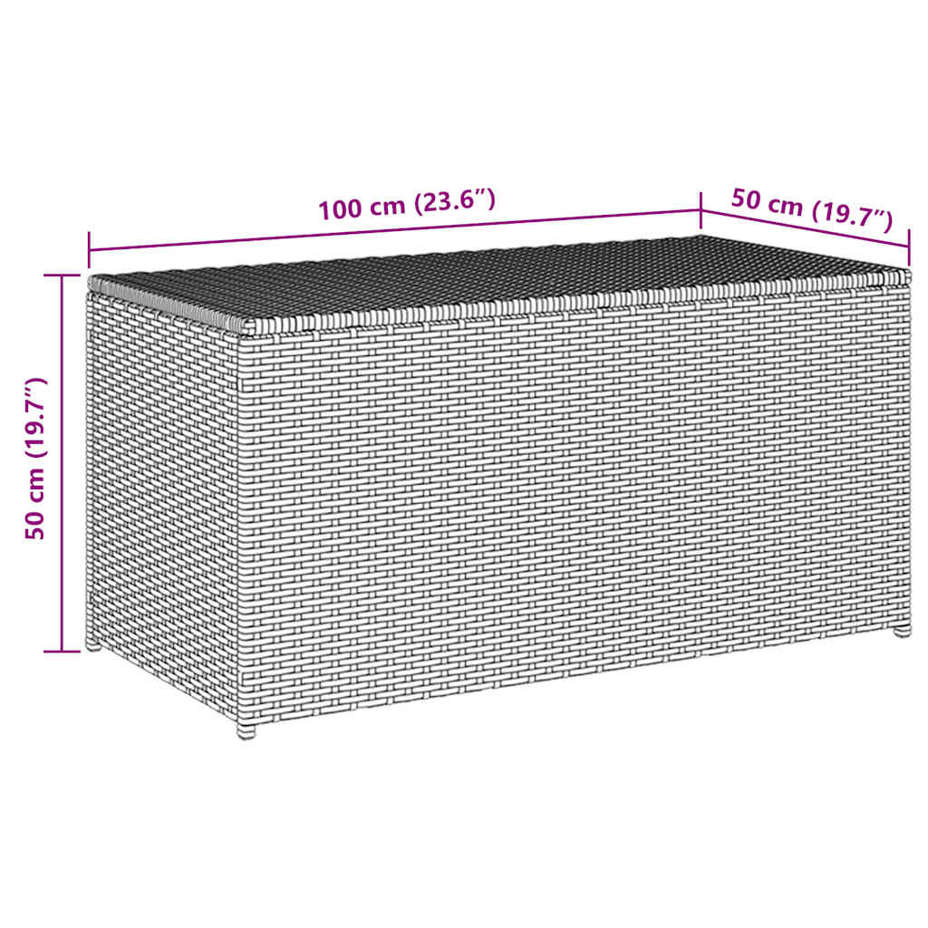 8719883732176_g_en_hd_6 vidaXL Garden Storage Box Poly Rattan 100x50x50 cm Brown - Image 8