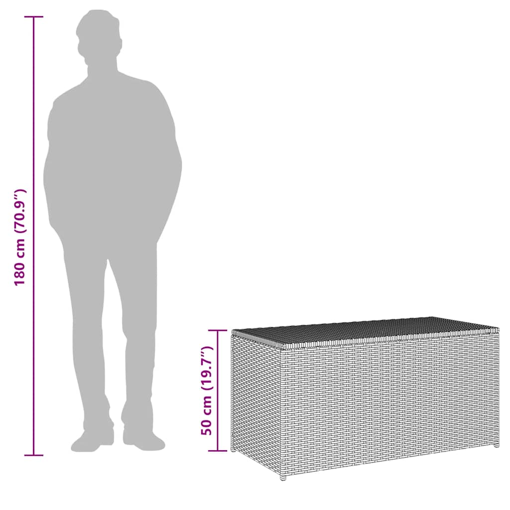 8719883732183_g_en_hd_7 vidaXL Garden Storage Box Poly Rattan 100x50x50 cm Grey - Image 9