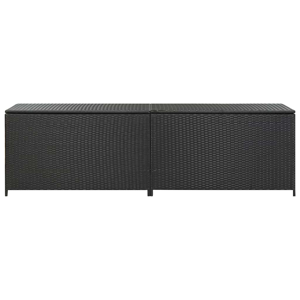 8719883732190_g_en_hd_1 vidaXL Garden Storage Box Poly Rattan 200x50x60 cm Black - Image 3