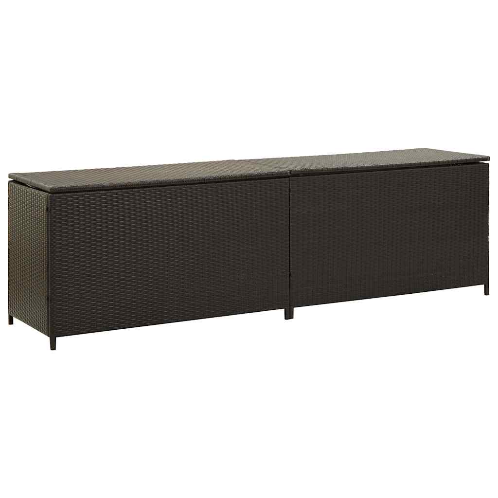 8719883732206_a_en_hd_1 vidaXL Garden Storage Box Poly Rattan 200x50x60 cm Brown - Image 2