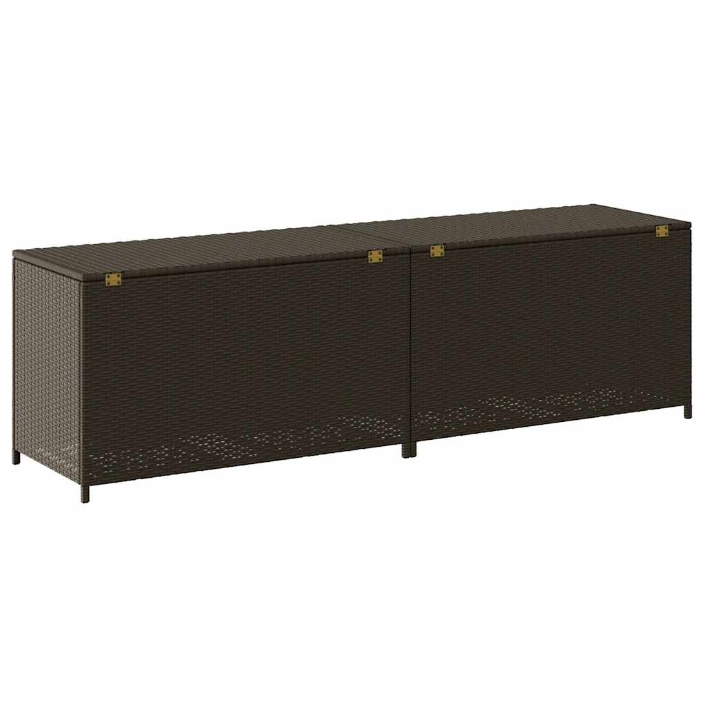 8719883732206_g_en_hd_4 vidaXL Garden Storage Box Poly Rattan 200x50x60 cm Brown - Image 6