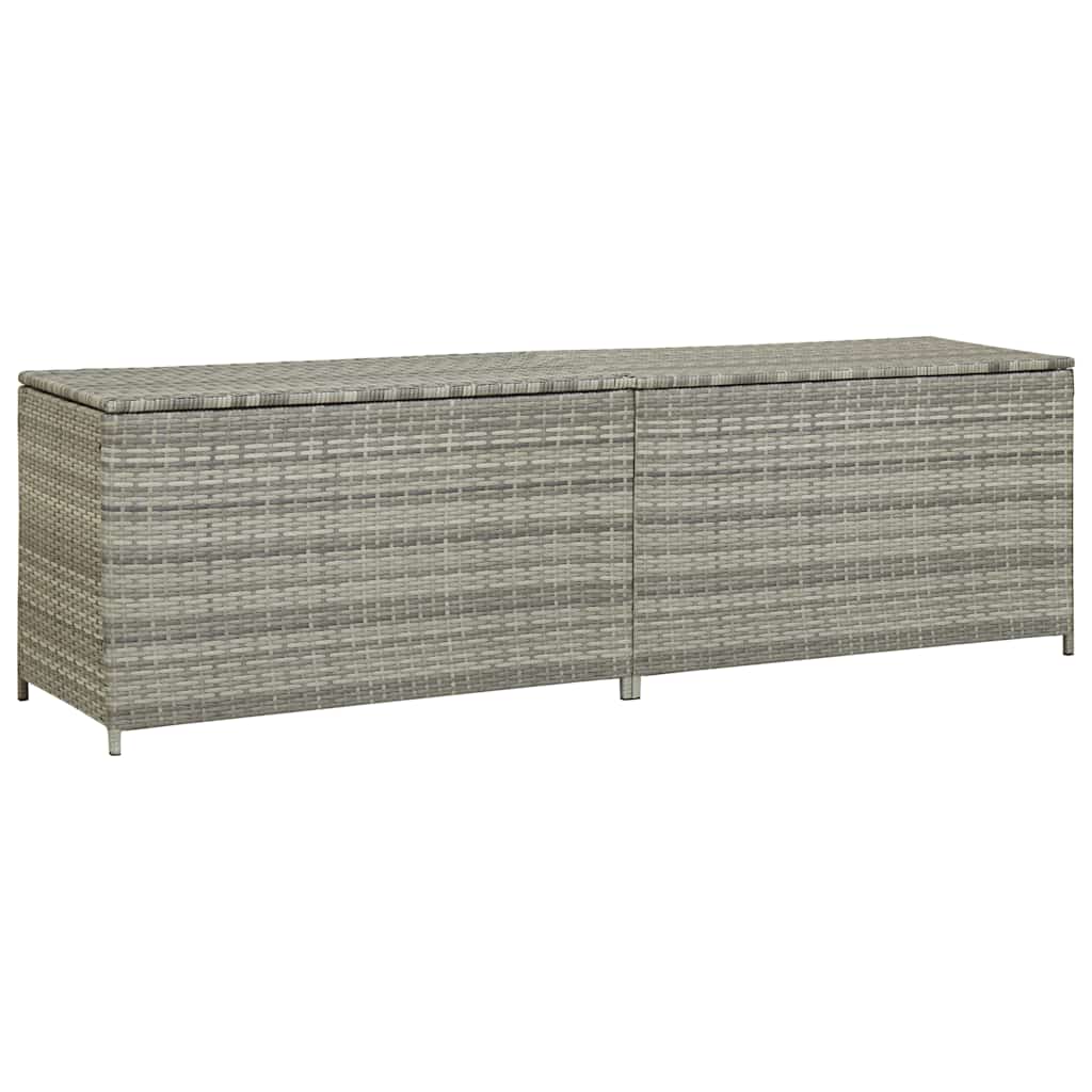 8719883732213_a_en_hd_1 vidaXL Garden Storage Box Poly Rattan 200x50x60 cm Grey - Image 2