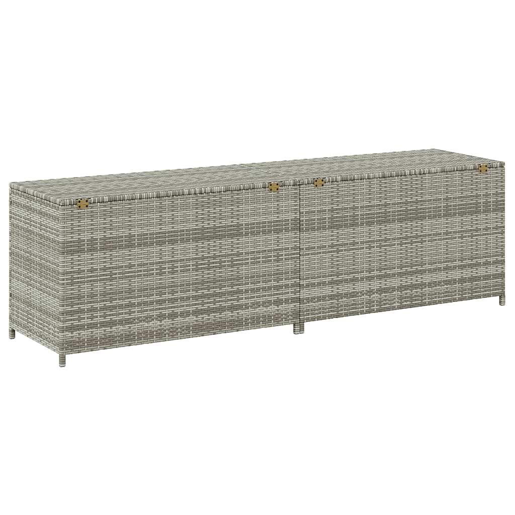 8719883732213_g_en_hd_4 vidaXL Garden Storage Box Poly Rattan 200x50x60 cm Grey - Image 6