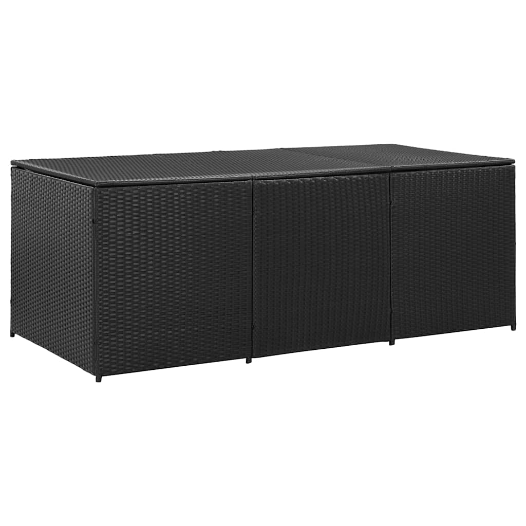 8719883732220_a_en_hd_1 vidaXL Garden Storage Box Poly Rattan 180x90x70 cm Black - Image 2