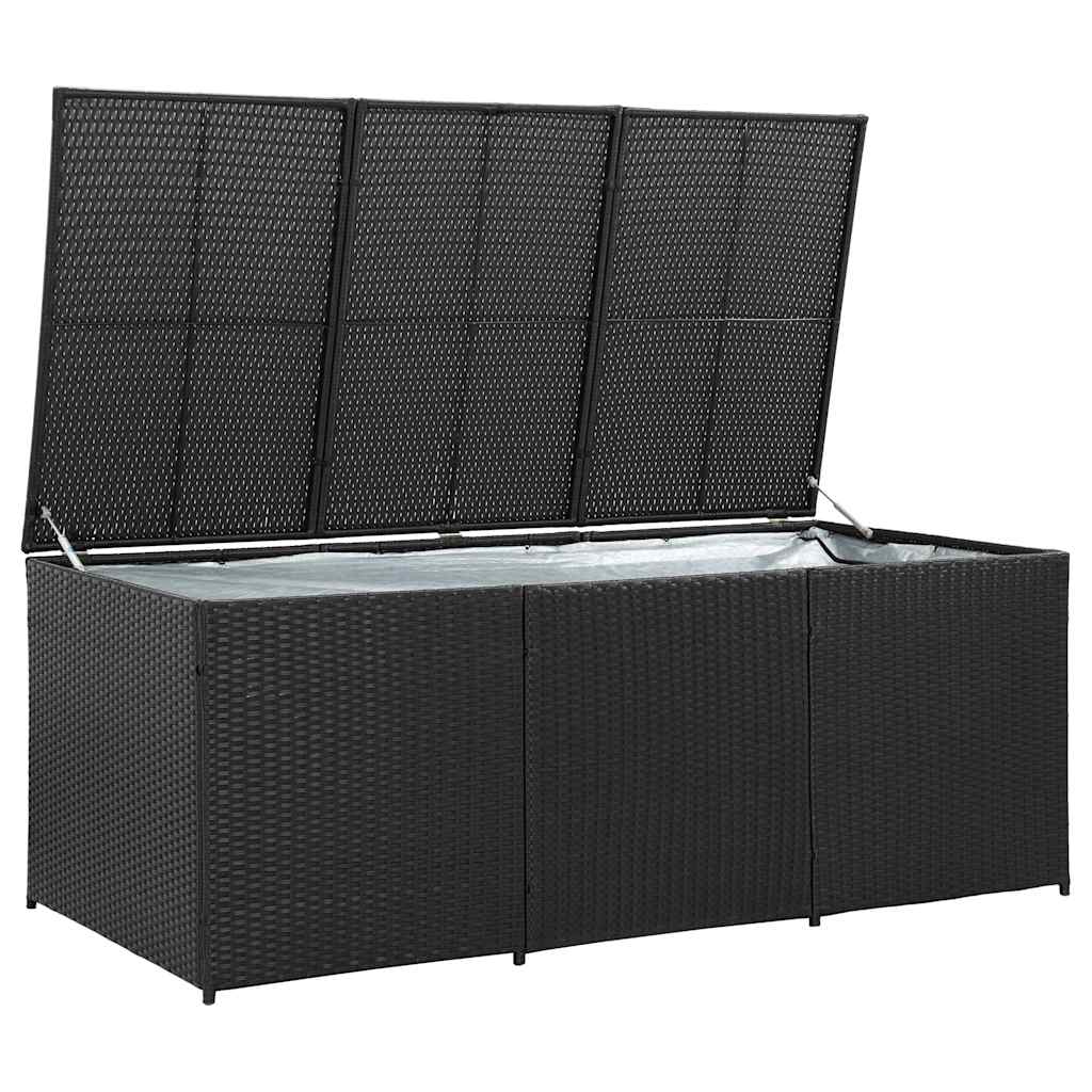 8719883732220_g_en_hd_1 vidaXL Garden Storage Box Poly Rattan 180x90x70 cm Black - Image 3