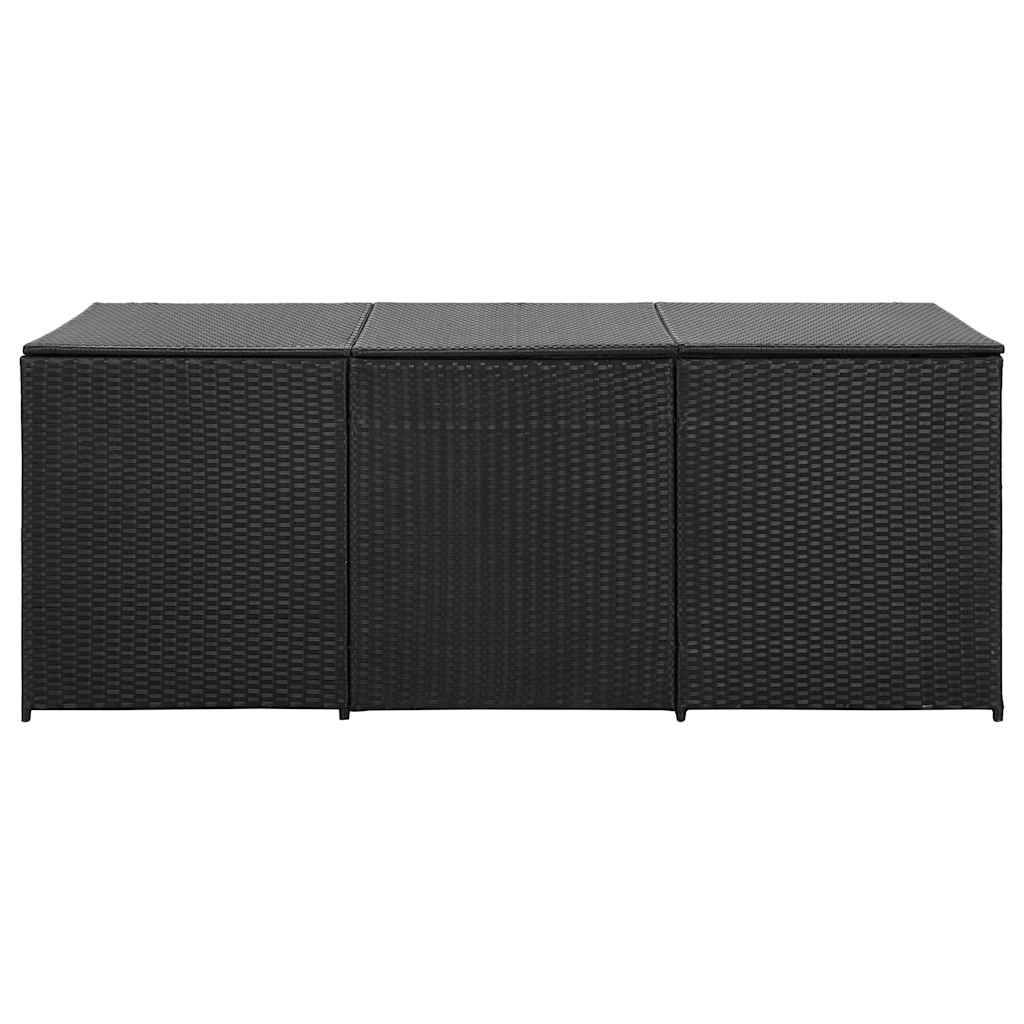 8719883732220_g_en_hd_2 vidaXL Garden Storage Box Poly Rattan 180x90x70 cm Black - Image 4