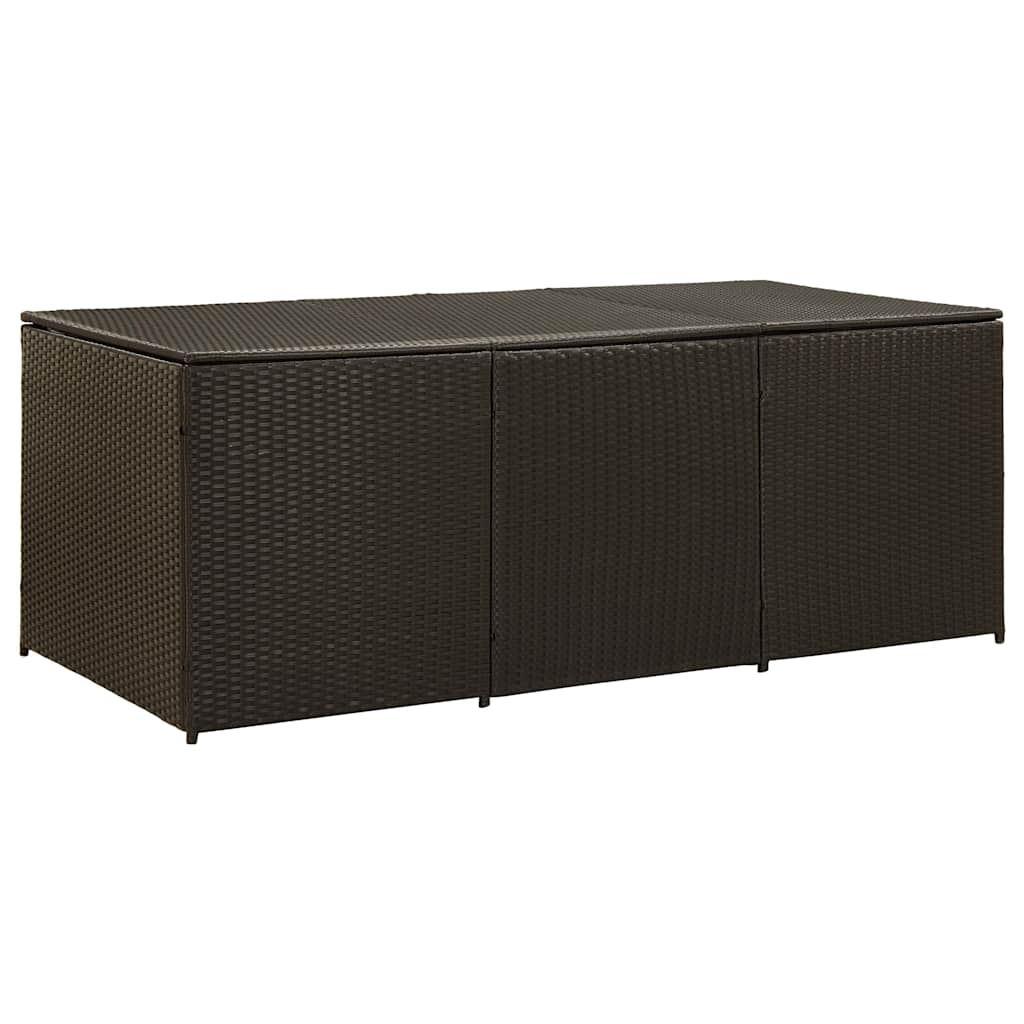8719883732237_a_en_hd_1 vidaXL Garden Storage Box Poly Rattan 180x90x70 cm Brown - Image 2