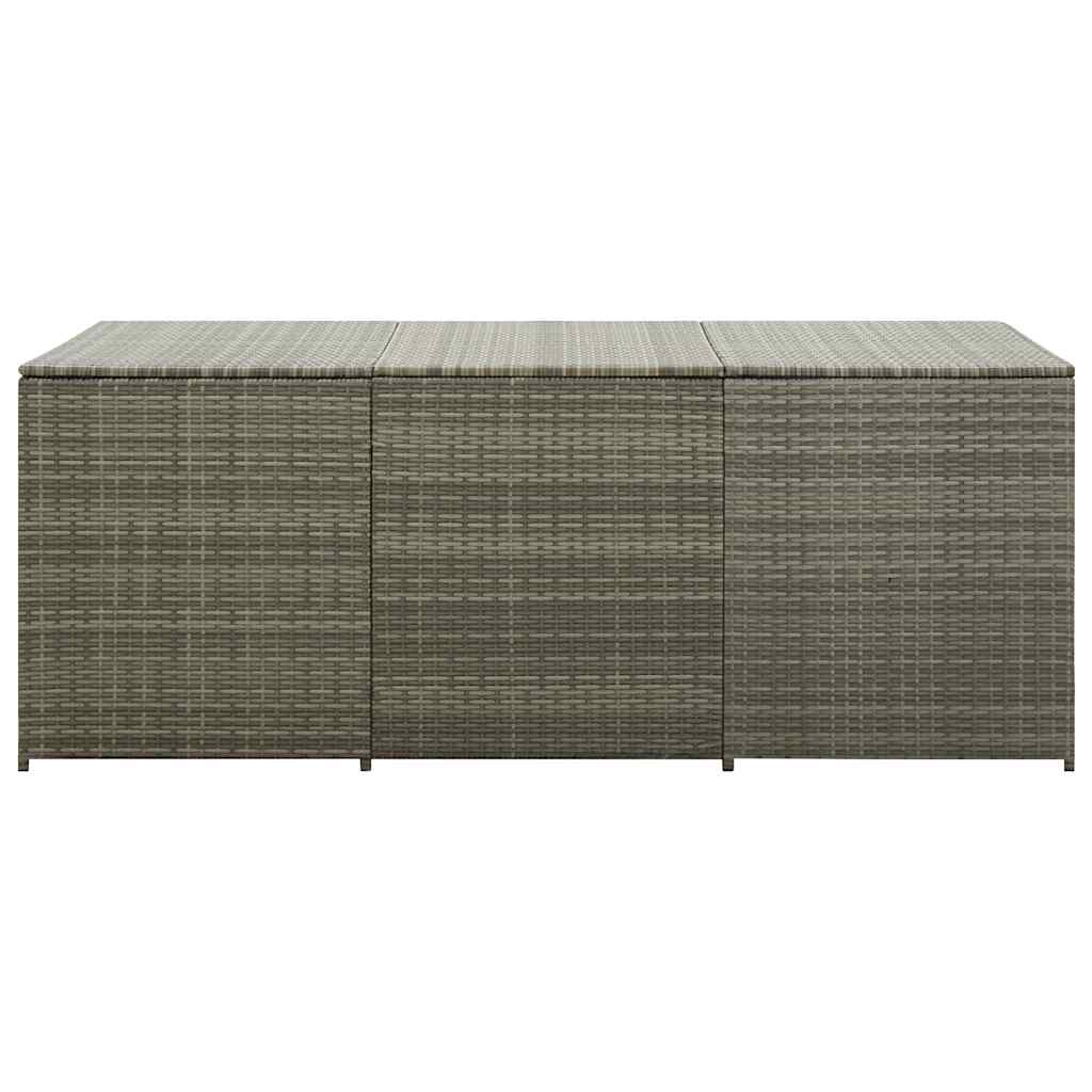 8719883732244_g_en_hd_2 vidaXL Garden Storage Box Poly Rattan 180x90x70 cm Grey - Image 4