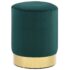 vidaXL Stool Dark Green and Gold Velvet 28 x 36 cm
