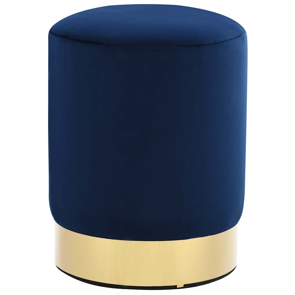 8719883733098_a_en_hd_1 vidaXL Stool Blue and Gold Velvet 28 x 36 cm - Image 1