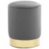 vidaXL Stool Dark Grey and Gold Velvet 28 x 36 cm