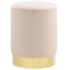 vidaXL Stool Apricot and Gold Velvet 28 x 36 cm