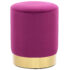 vidaXL Stool Purple and Gold Velvet 28 x 36 cm