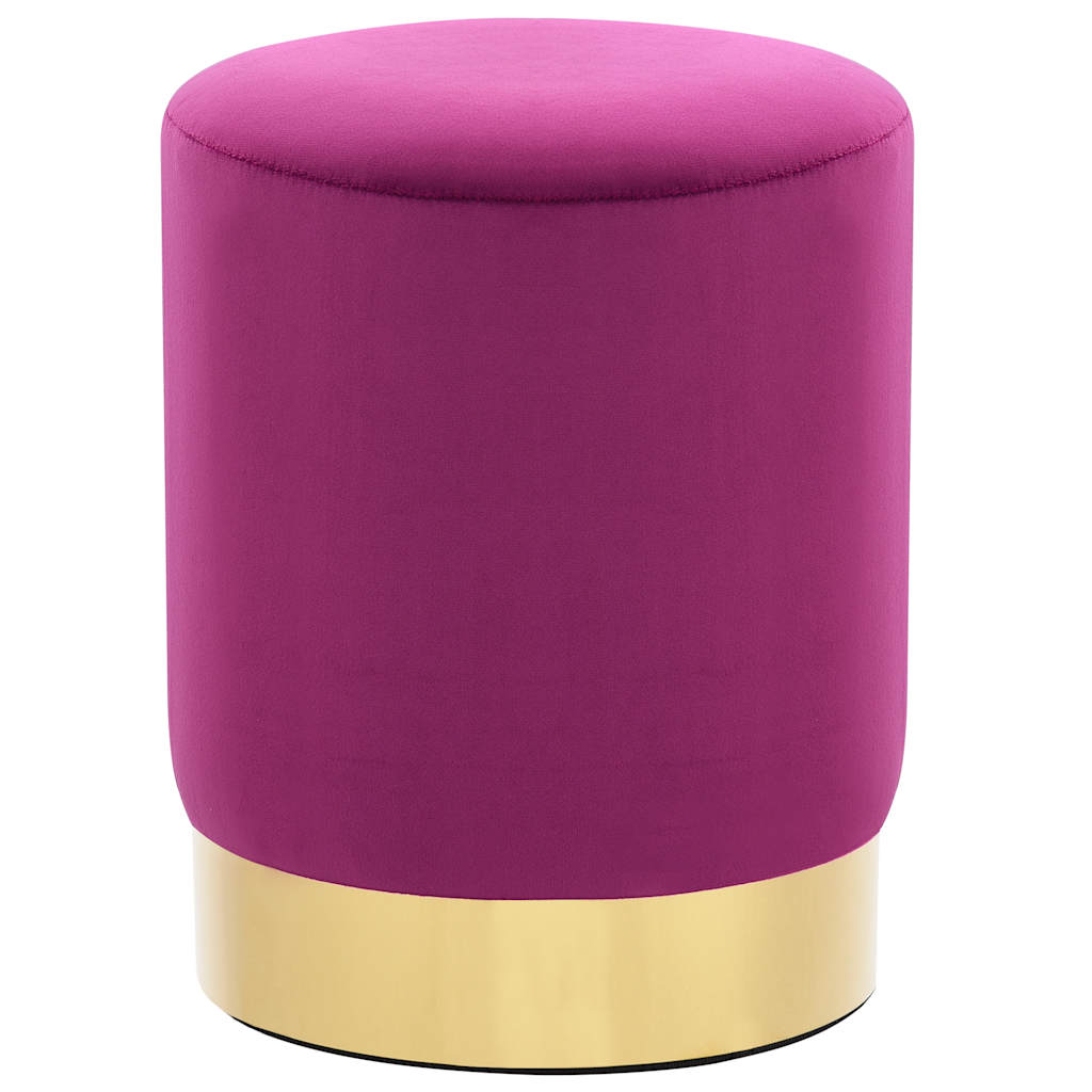 8719883733135_a_en_hd_1 vidaXL Stool Purple and Gold Velvet 28 x 36 cm - Image 1