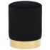 vidaXL Stool Black and Gold Velvet 28 x 36 cm
