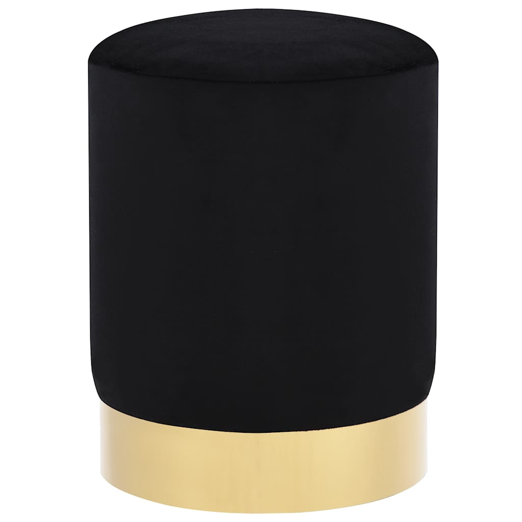 8719883733159_a_en_hd_1 vidaXL Stool Black and Gold Velvet 28 x 36 cm - Image 1