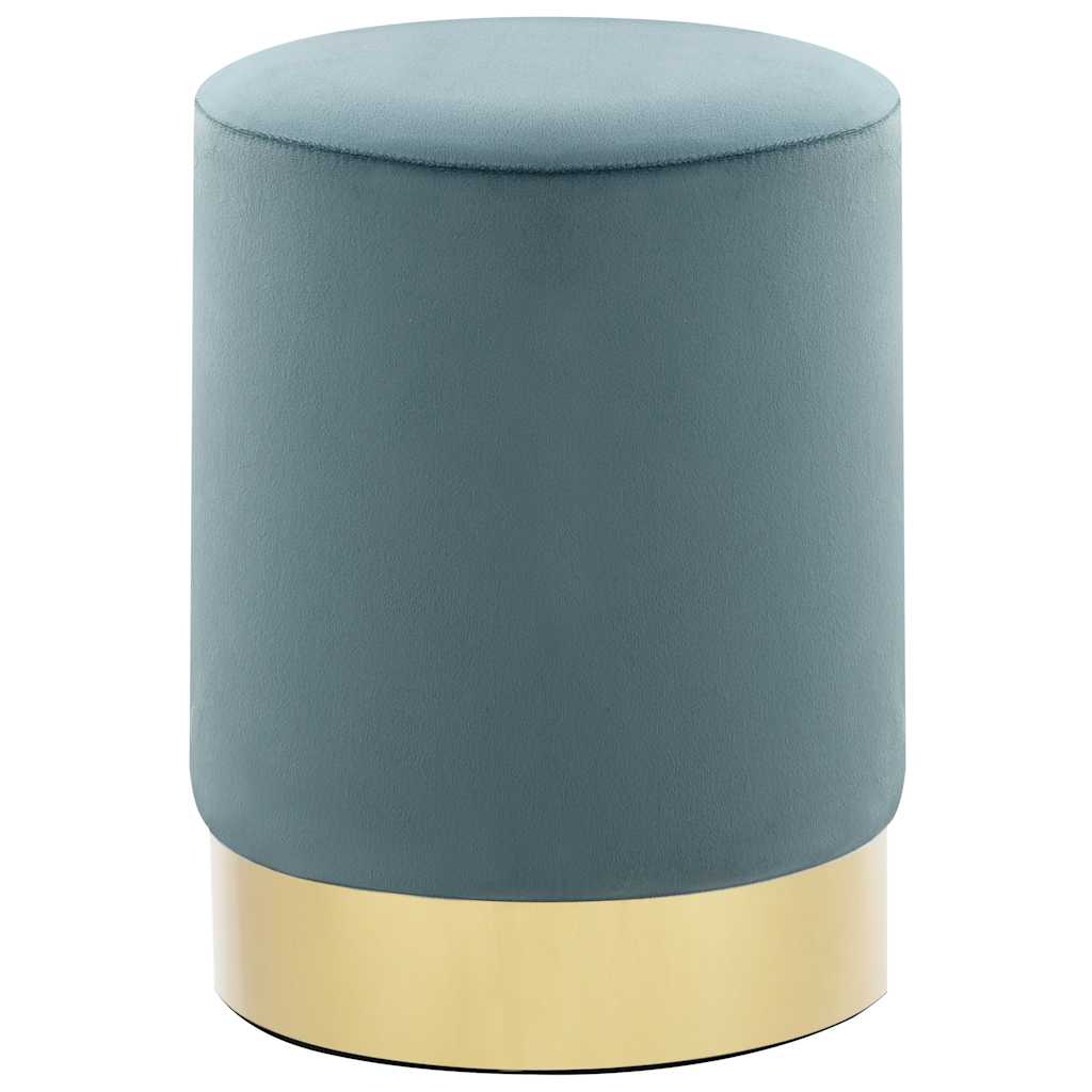 8719883733166_a_en_hd_1 vidaXL Stool Light Blue and Gold Velvet 28 x 36 cm - Image 1
