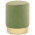 vidaXL Stool Mustard Green and Gold Velvet 28 x 36 cm