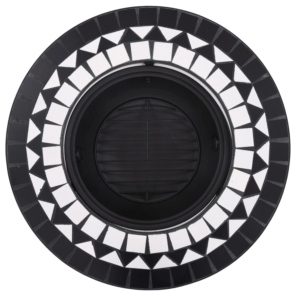 8719883733715_g_en_hd_4 vidaXl Mosaic Fire Pit Black and White 68cm Ceramic - Image 5