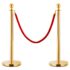 vidaXL 3 Piece VIP Queue Barrier Set Stainless Steel Gold - Image 2