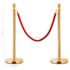 vidaXL 3 Piece VIP Queue Barrier Set Stainless Steel Gold - Image 7
