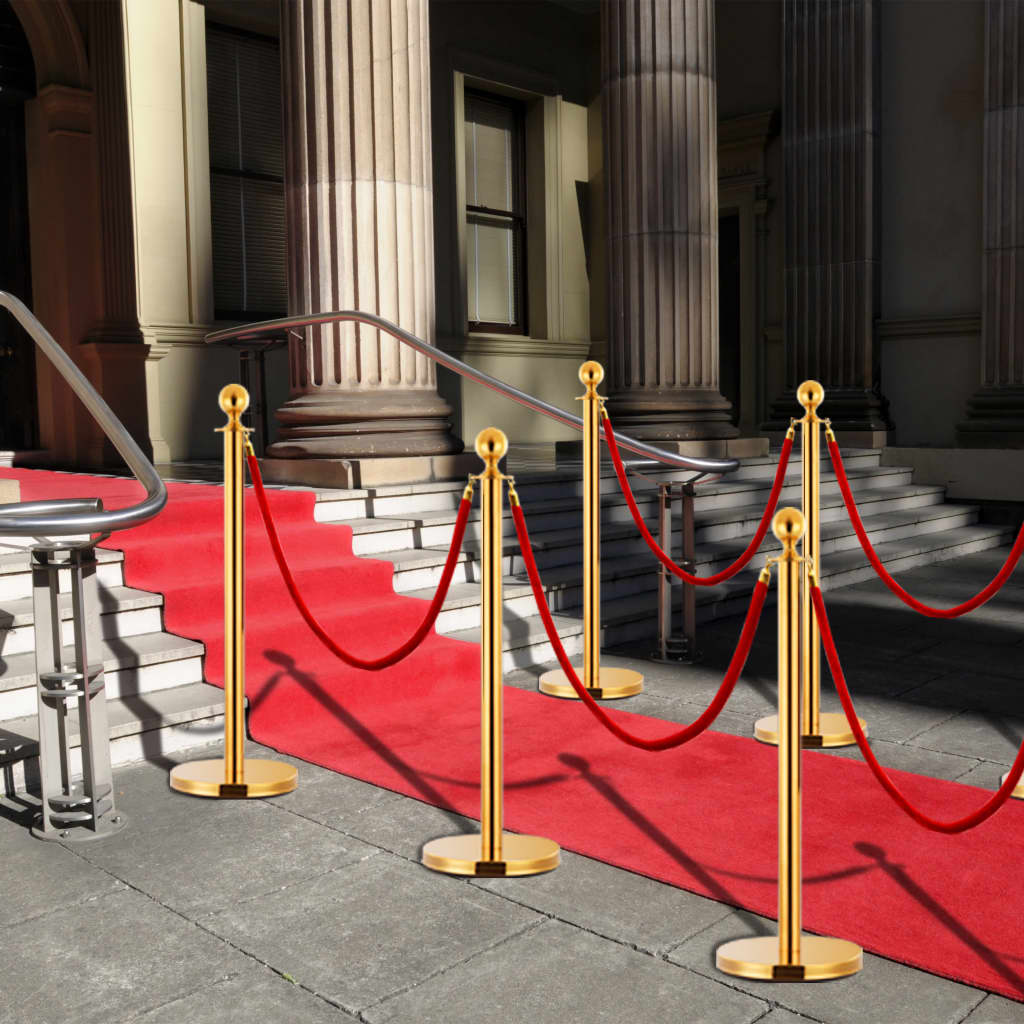 8719883733982_m_en_hd_1 vidaXL 3 Piece VIP Queue Barrier Set Stainless Steel Gold - Image 1