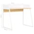 vidaXL Desk White and Oak 90x60x88 cm - Image 8
