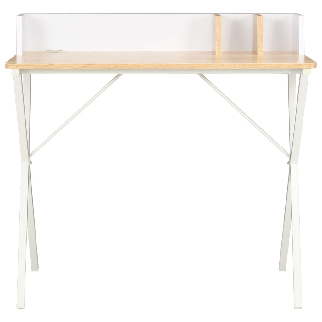 8719883734231_g_en_hd_1 vidaXL Desk White and Natural 80x50x84 cm - Image 2