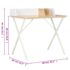 vidaXL Desk White and Natural 80x50x84 cm - Image 8