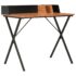 vidaXL Desk Black and Brown 80x50x84 cm