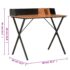 vidaXL Desk Black and Brown 80x50x84 cm - Image 8