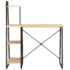 vidaXL Desk with Shelving Unit Black and Oak 102x50x117 cm - Image 2