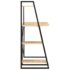 vidaXL Desk with Shelving Unit Black and Oak 102x50x117 cm - Image 4