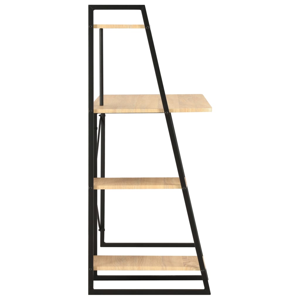 8719883734347_g_en_hd_2 vidaXL Desk with Shelving Unit Black and Oak 102x50x117 cm - Image 4