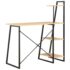 vidaXL Desk with Shelving Unit Black and Oak 102x50x117 cm - Image 5