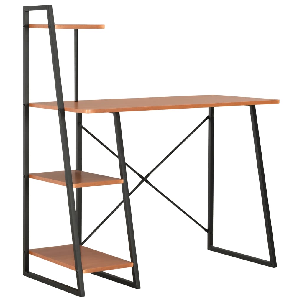 8719883734354_a_en_hd_1 vidaXL Desk with Shelving Unit Black and Brown 102x50x117 cm - Image 1