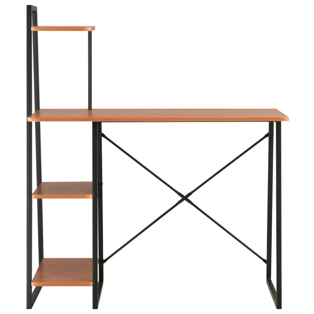 8719883734354_g_en_hd_1 vidaXL Desk with Shelving Unit Black and Brown 102x50x117 cm - Image 2