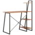 vidaXL Desk with Shelving Unit Black and Brown 102x50x117 cm - Image 5