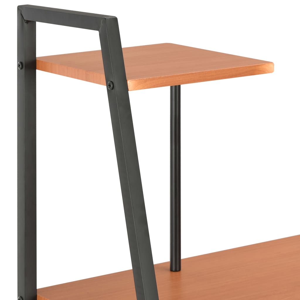 8719883734354_g_en_hd_4 vidaXL Desk with Shelving Unit Black and Brown 102x50x117 cm - Image 6