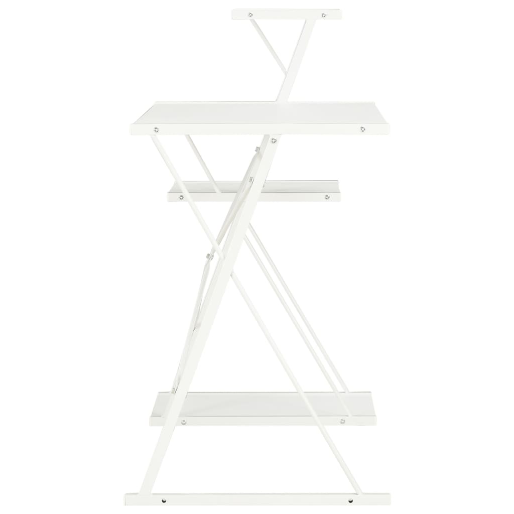 8719883734378_g_en_hd_2 vidaXL Desk with Shelf White 116x50x93 cm - Image 4