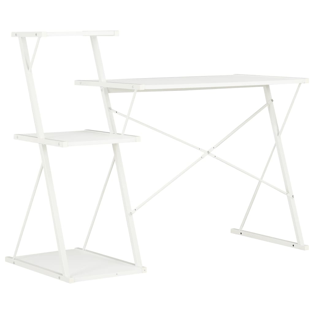 8719883734378_g_en_hd_3 vidaXL Desk with Shelf White 116x50x93 cm - Image 5