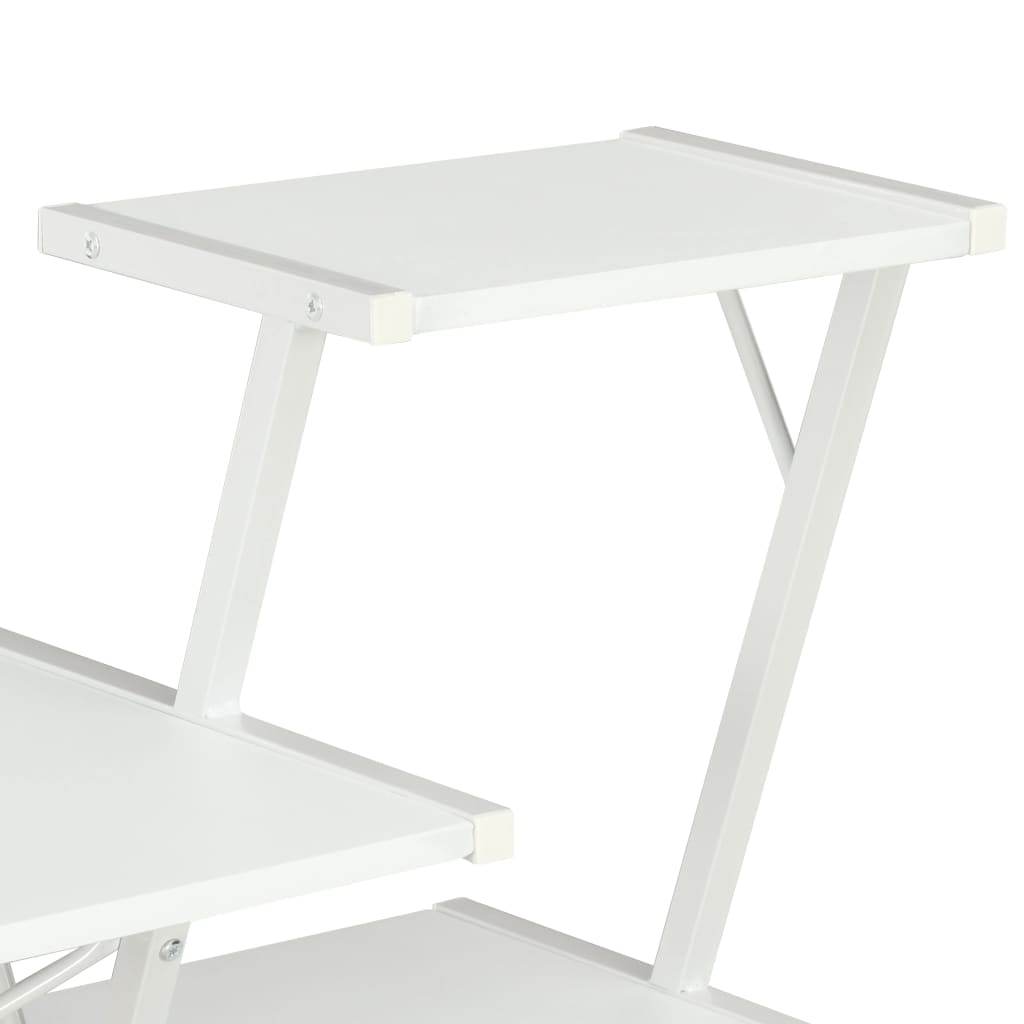 8719883734378_g_en_hd_4 vidaXL Desk with Shelf White 116x50x93 cm - Image 6
