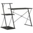 vidaXL Desk with Shelf Black 116x50x93 cm - Image 5