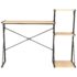 vidaXL Desk with Shelf Black and Oak 116x50x93 cm - Image 2