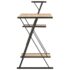 vidaXL Desk with Shelf Black and Oak 116x50x93 cm - Image 4