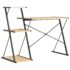vidaXL Desk with Shelf Black and Oak 116x50x93 cm - Image 5