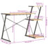 vidaXL Desk with Shelf Black and Oak 116x50x93 cm - Image 8