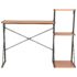 vidaXL Desk with Shelf Black and Brown 116x50x93 cm - Image 2