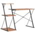 vidaXL Desk with Shelf Black and Brown 116x50x93 cm - Image 5
