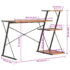vidaXL Desk with Shelf Black and Brown 116x50x93 cm - Image 8